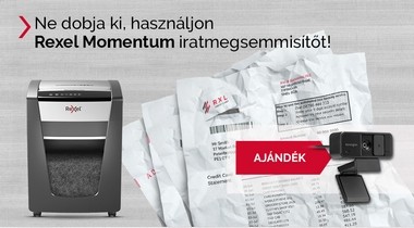 Ne dobja ki, használjon REXEL „Momentum” iratmegsemmisítőt!